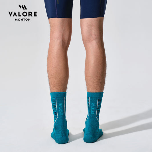 blue cycling socks