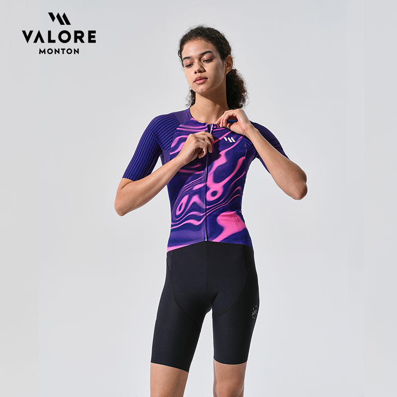 purple cycling jersey