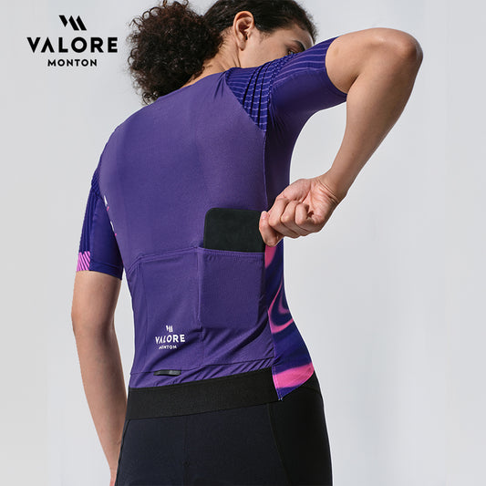 purple cycling jersey