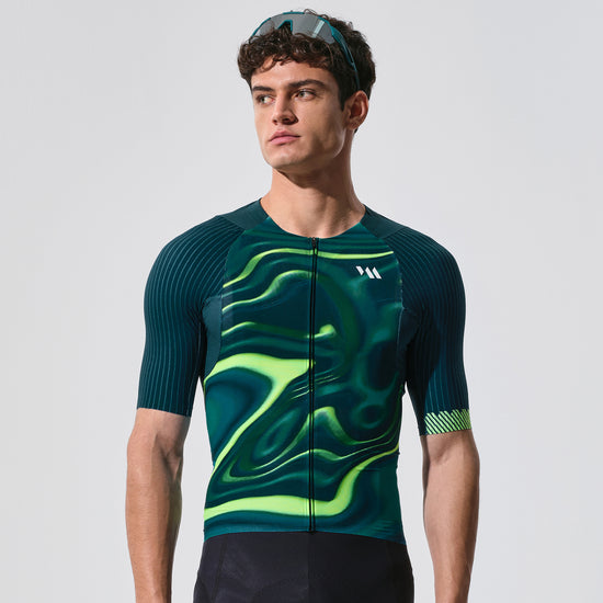 green cycling jersey