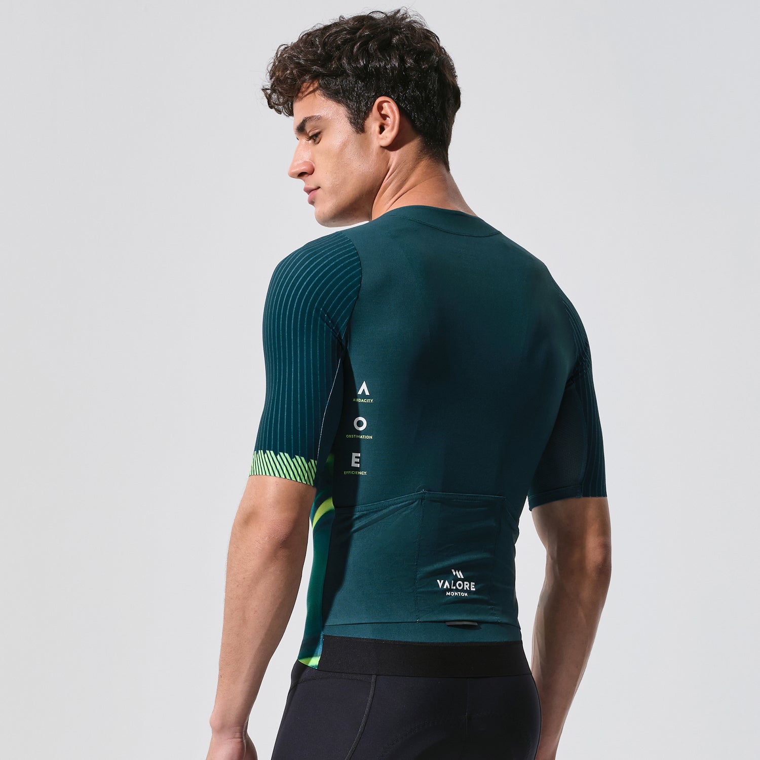 green cycling jersey