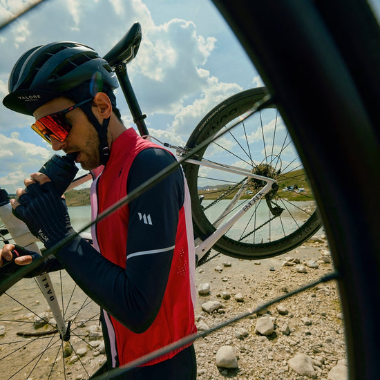 cycling vest red