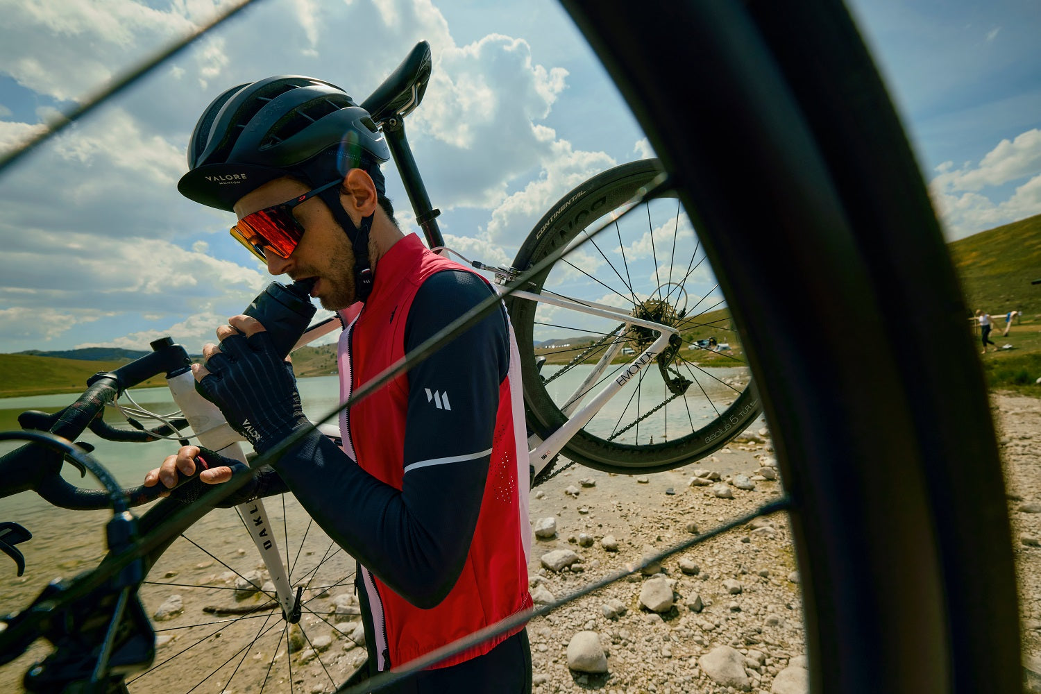 cycling vest red