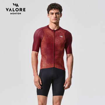 red cycling jersey