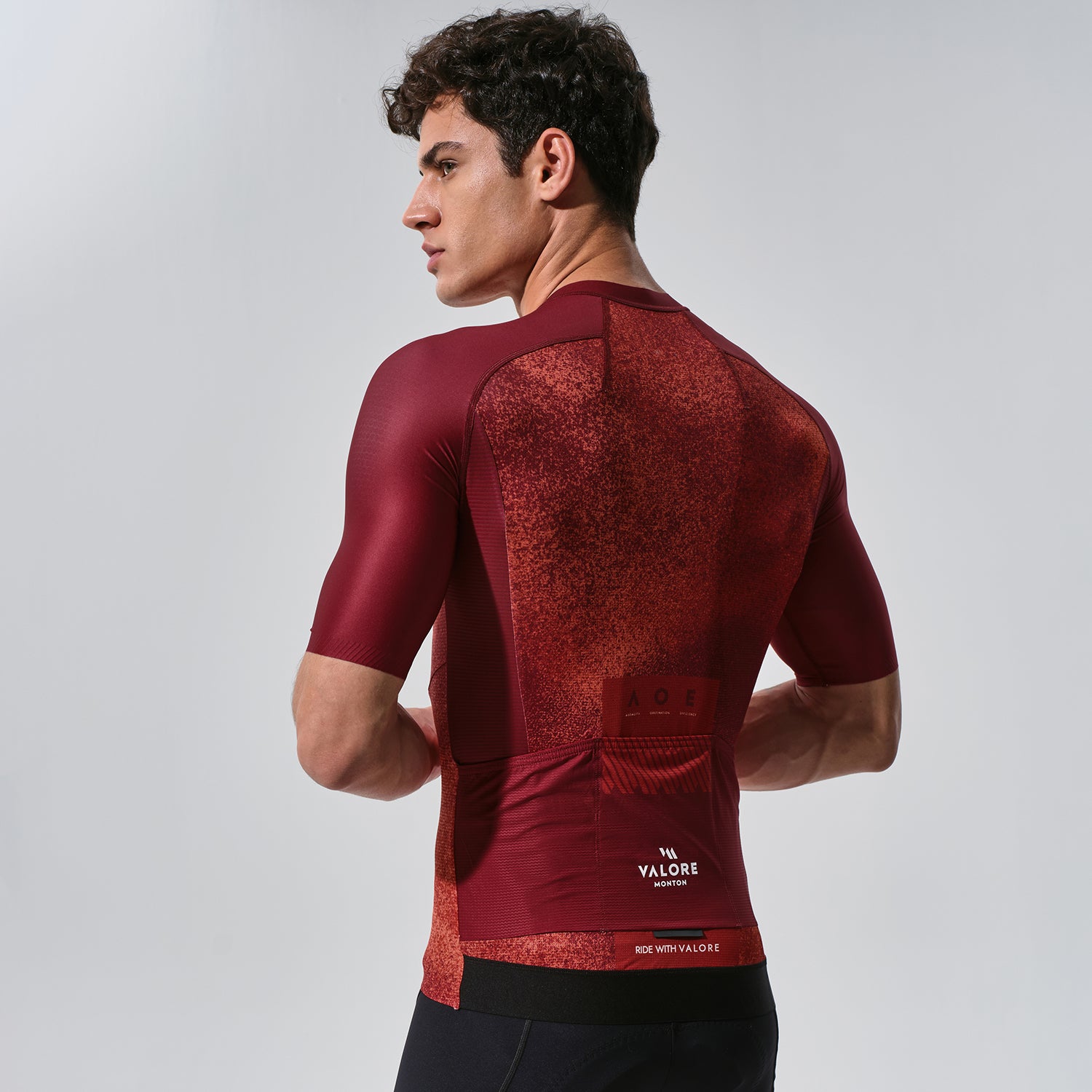 red cycling jersey