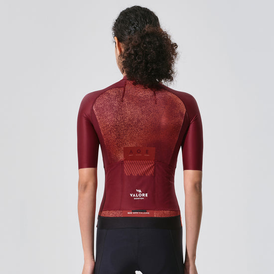 red cycling jersey